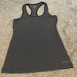 NEW WITHOUT TAG BROOKS WOMEN RACERBACK TANK TOP STRIES BREATHABLE SIZE S